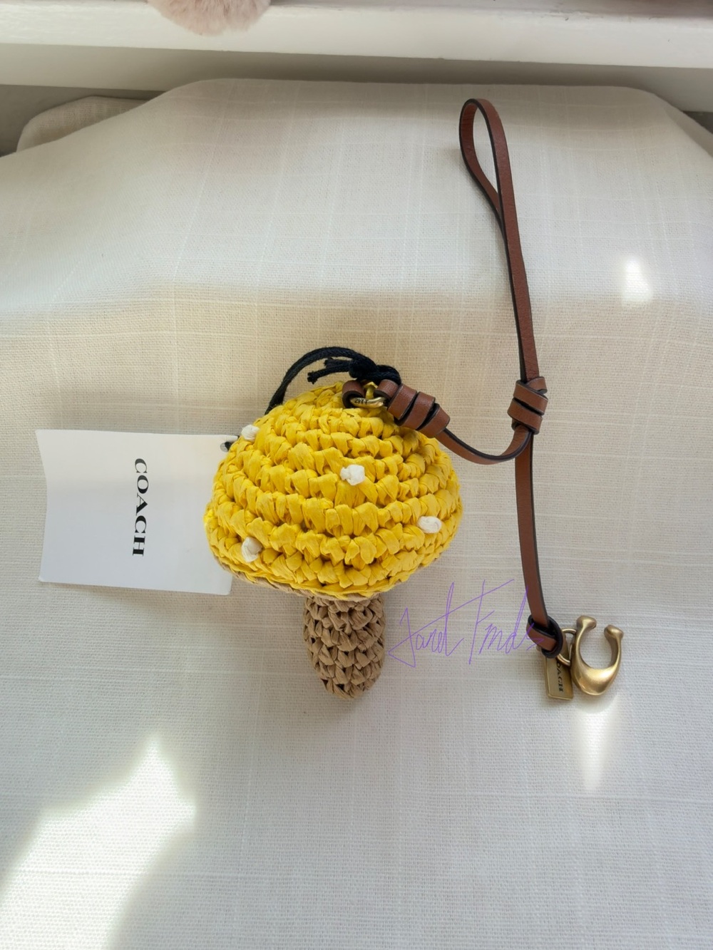 NWT 🍄 COACH Straw Mushroom Bag Charm